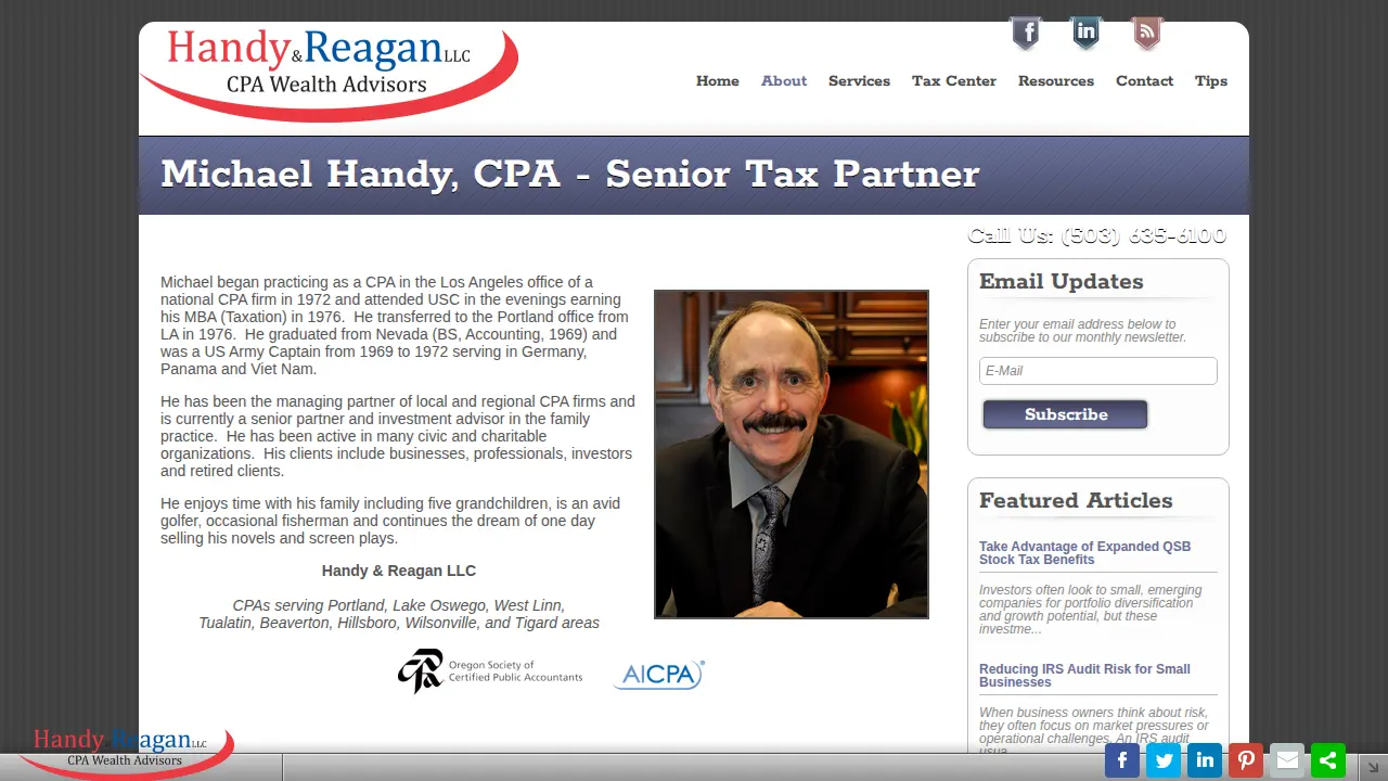 Handy and Reagan page