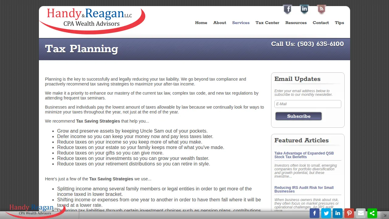 Handy and Reagan page