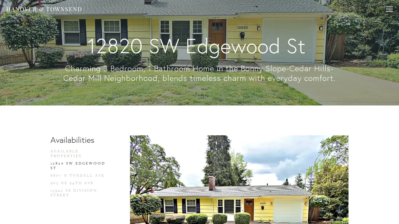 Hanover & Townsend Fine Property Management page