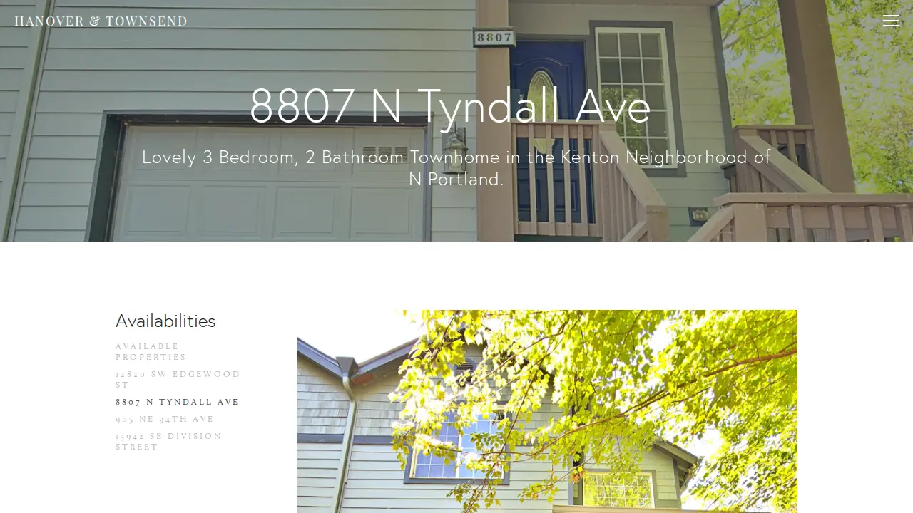 Hanover & Townsend Fine Property Management page