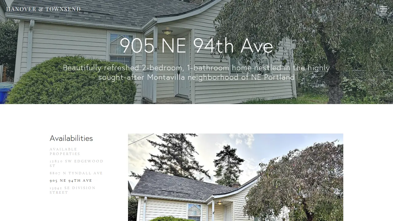 Hanover & Townsend Fine Property Management page
