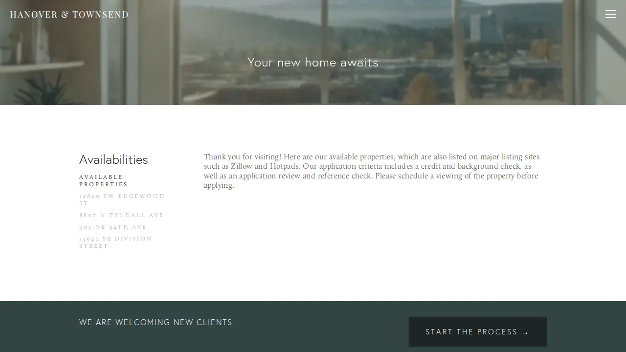 Hanover & Townsend Fine Property Management page