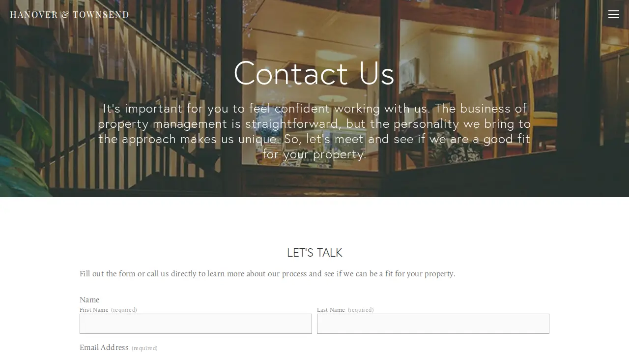 Hanover & Townsend Fine Property Management page