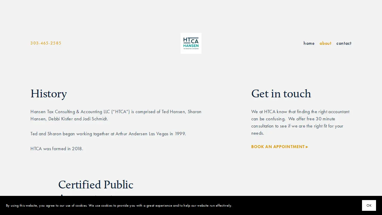 Hansen Tax Consulting & Accounting page