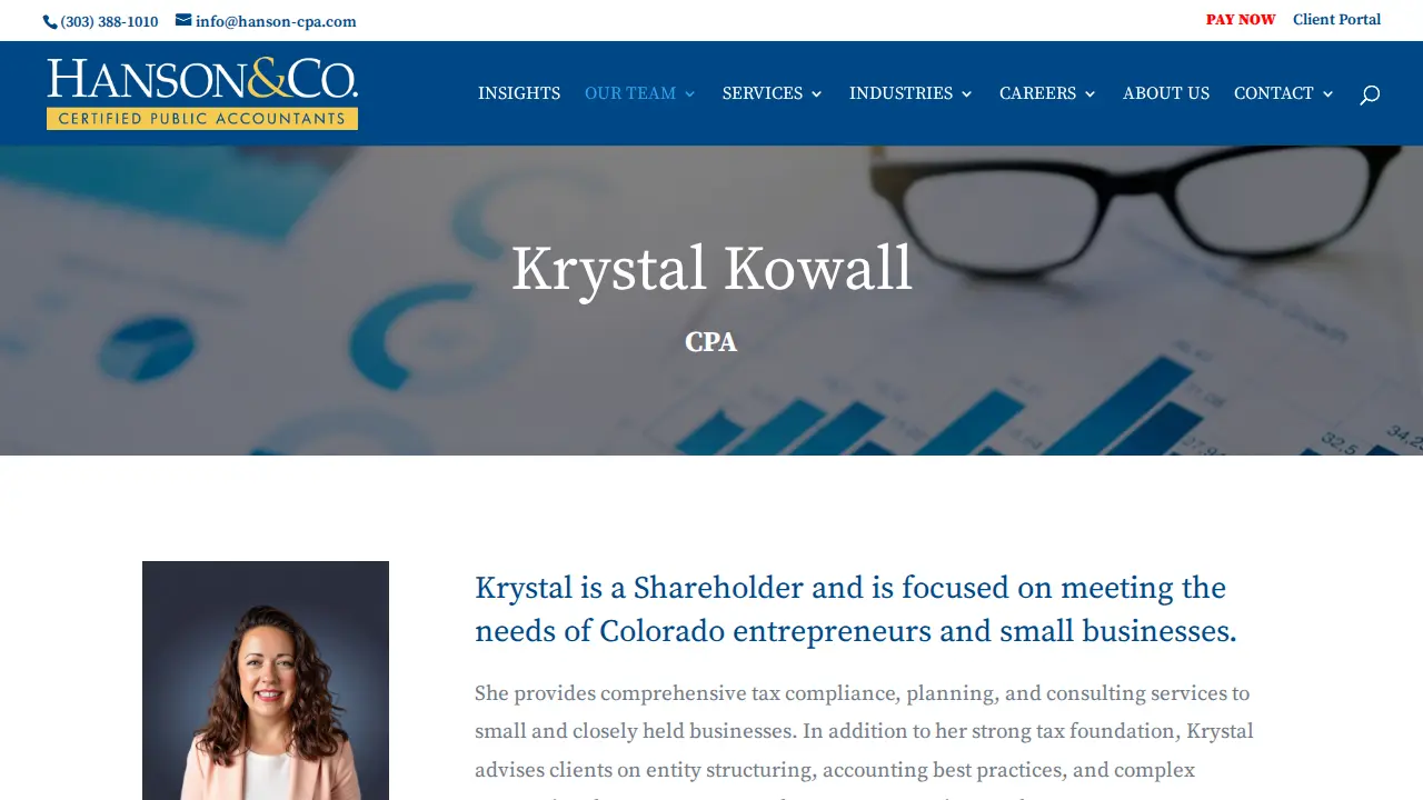 Hanson & Co. CPAs page