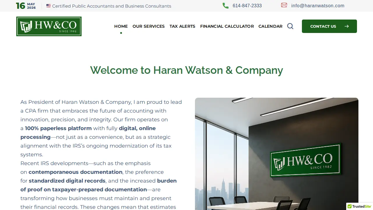 Haran Watson & Co page