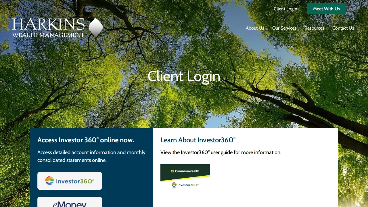 Harkins Wealth Management page
