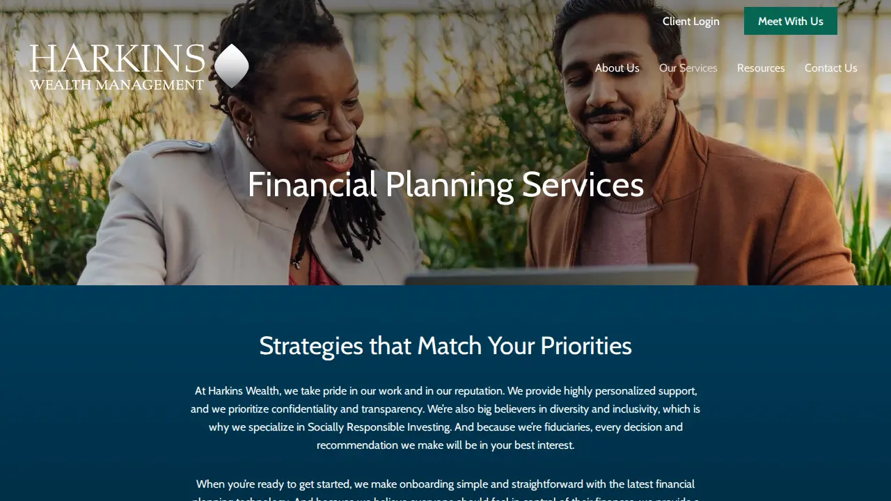 Harkins Wealth Management page