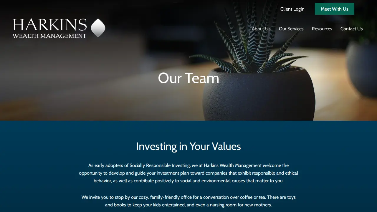 Harkins Wealth Management page