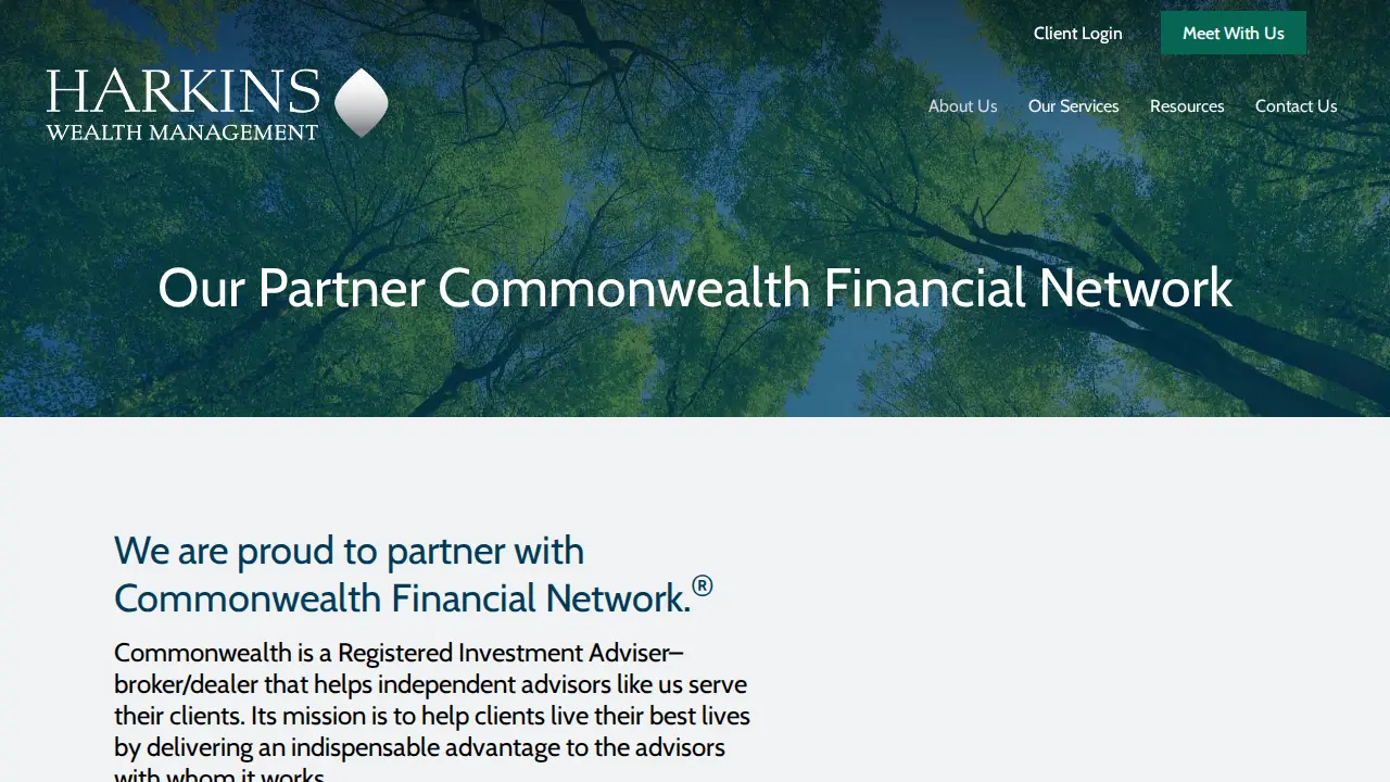 Harkins Wealth Management page