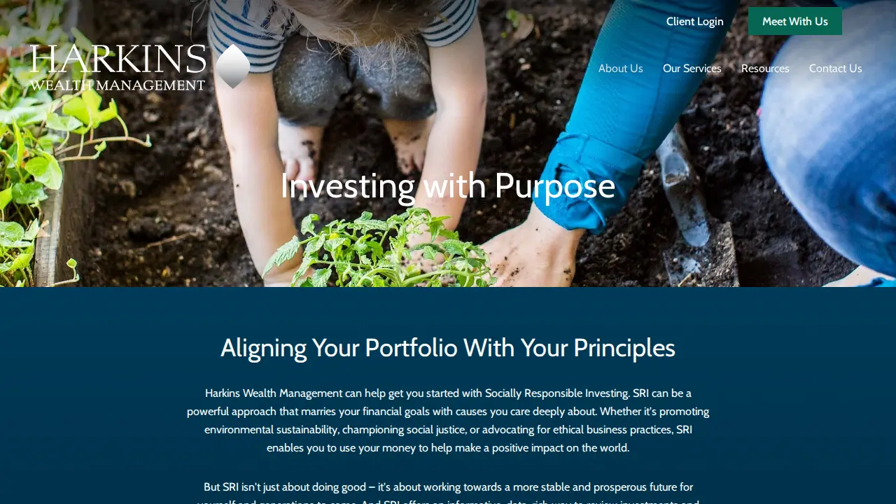 Harkins Wealth Management page