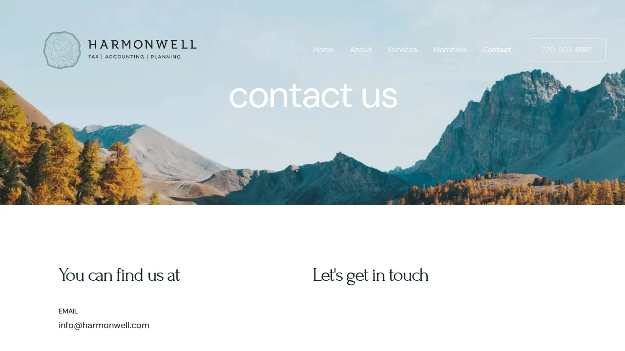 Harmonwell page