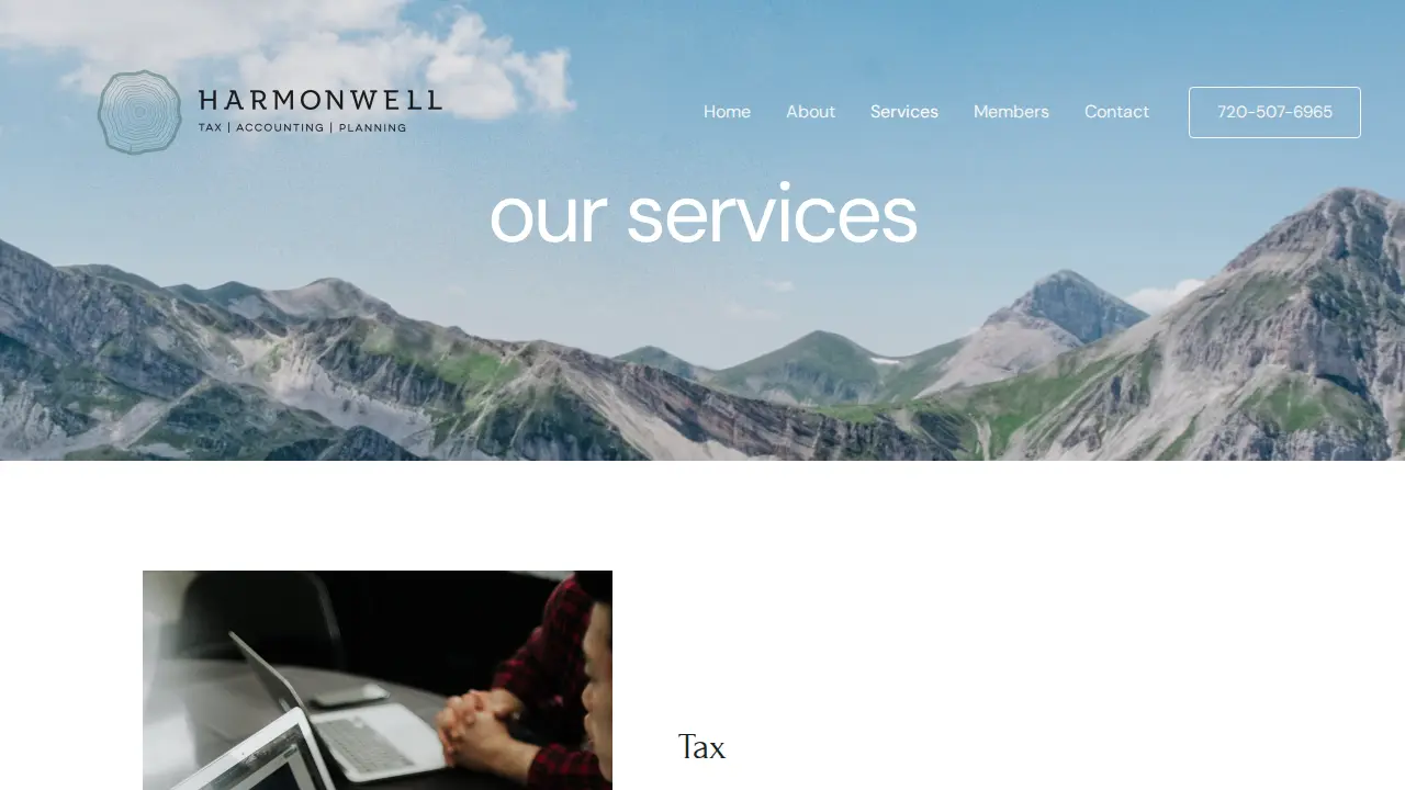 Harmonwell page