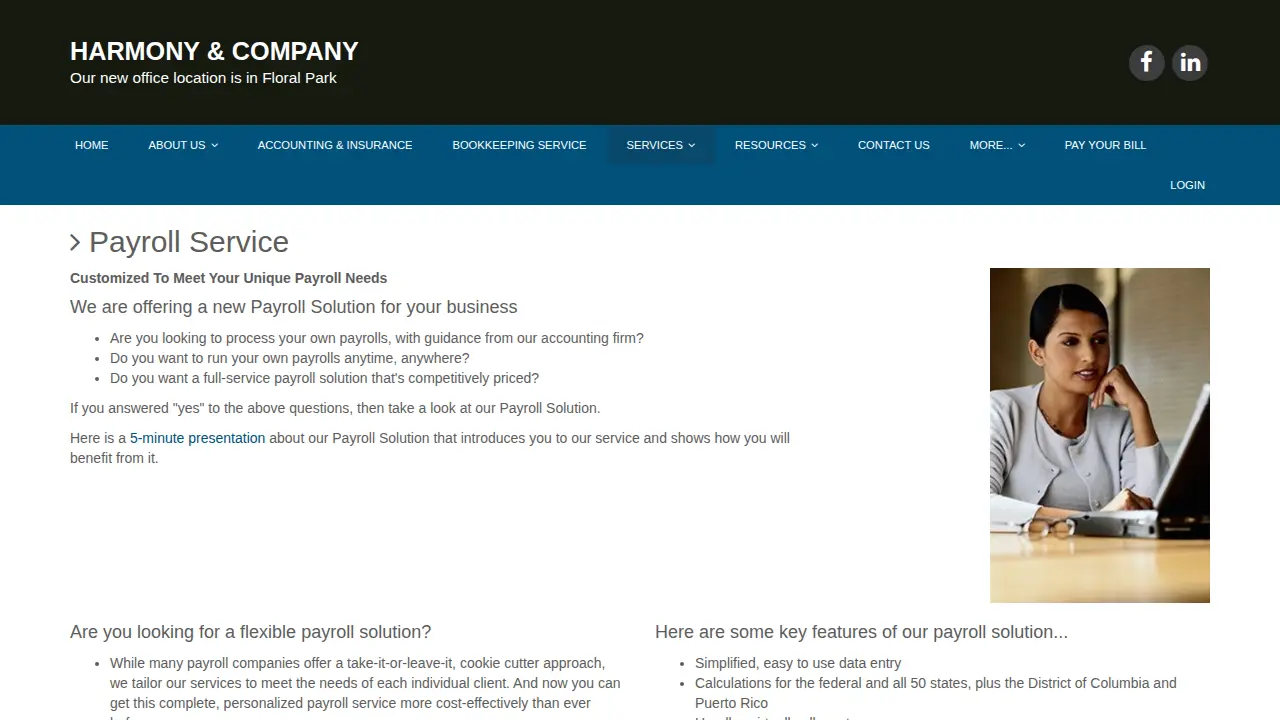 Harmony & Co page