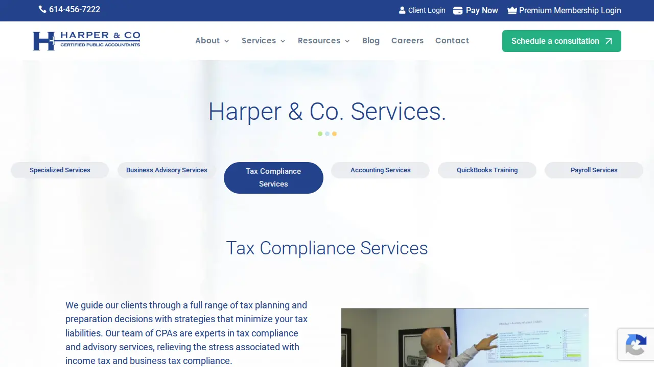 Harper & Company CPA Plus page