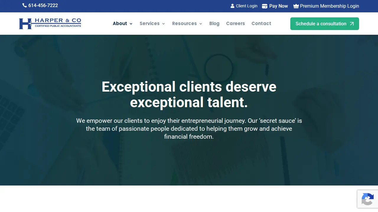 Harper & Company CPA Plus page