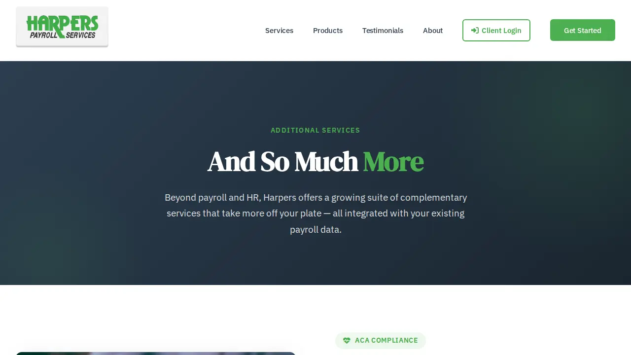 Harpers Payroll Services Inc page