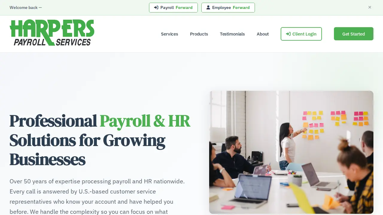Harpers Payroll Services Inc page