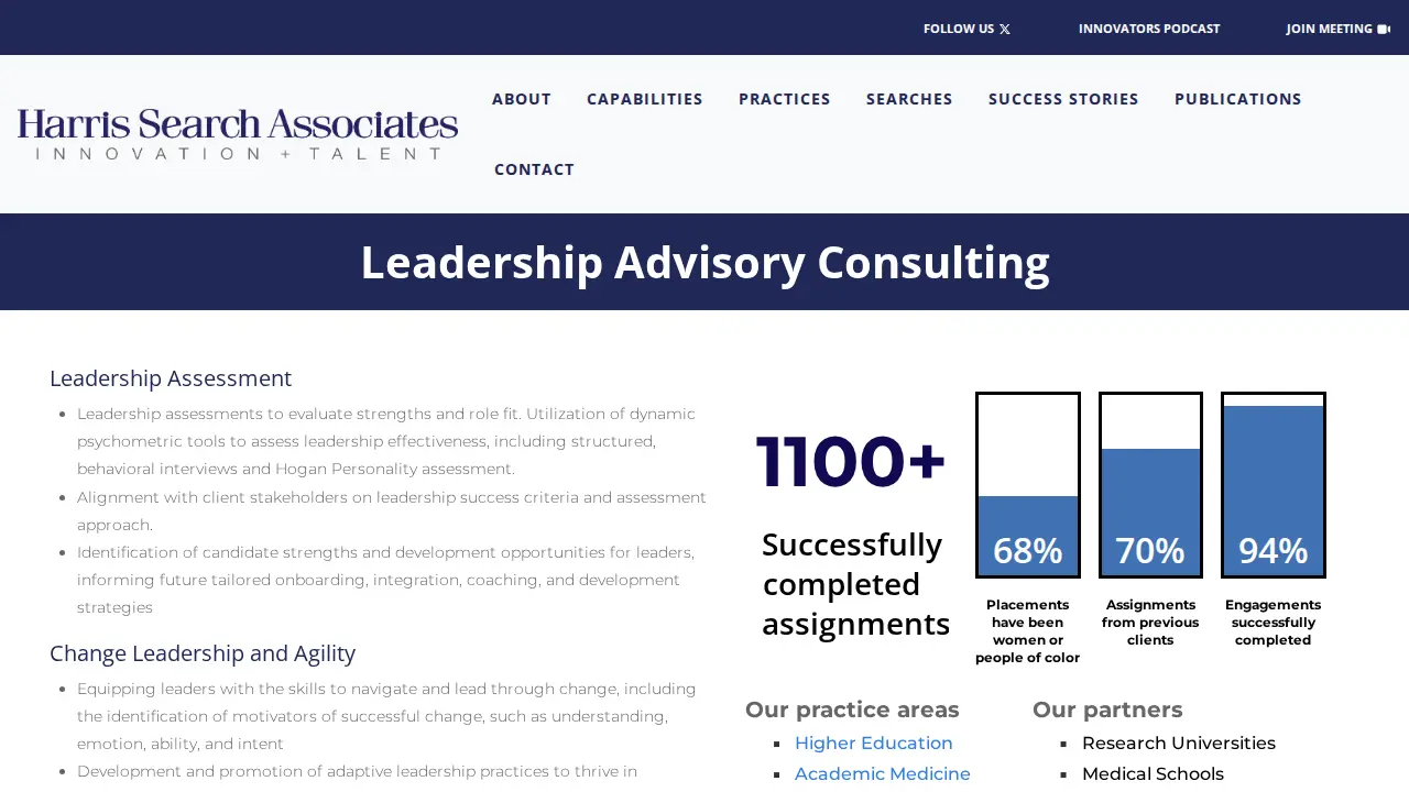 Harris Search Associates page