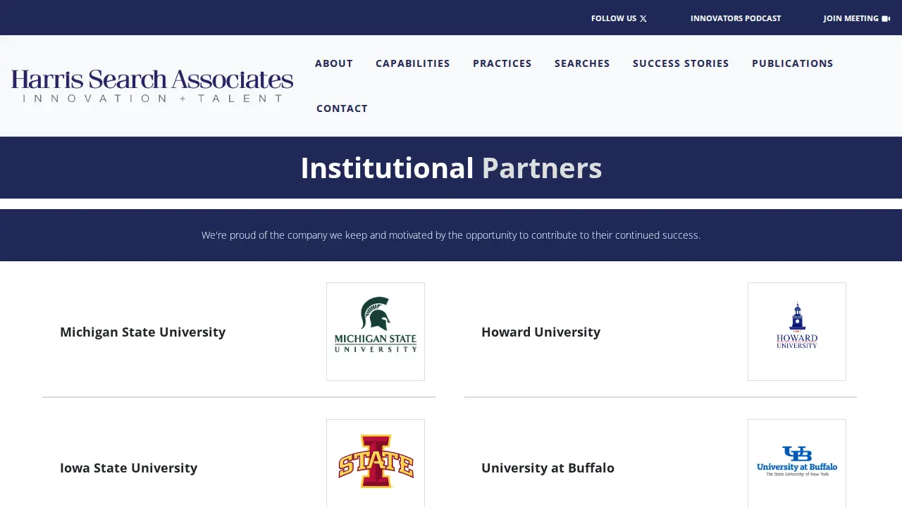 Harris Search Associates page