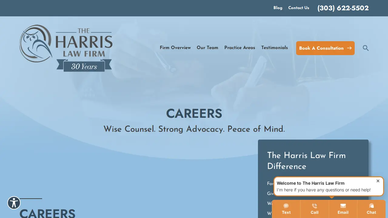 The Harris Law Firm page