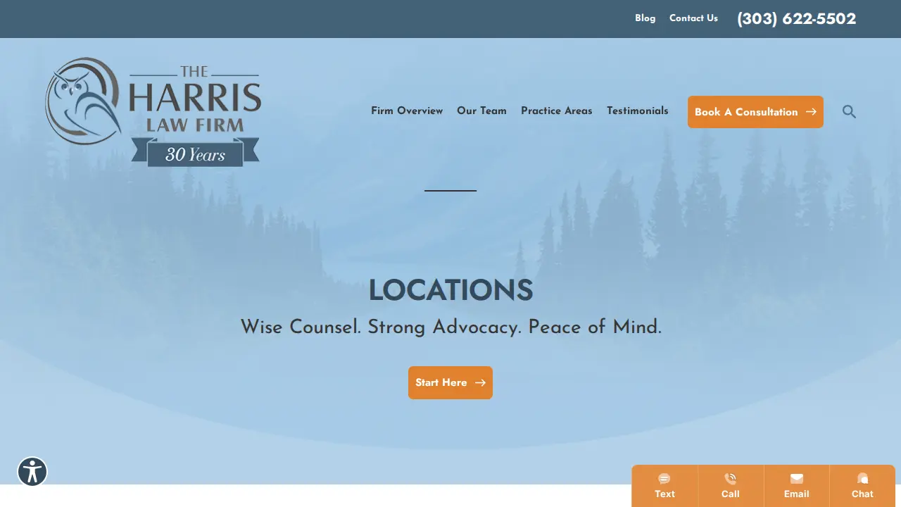 The Harris Law Firm page