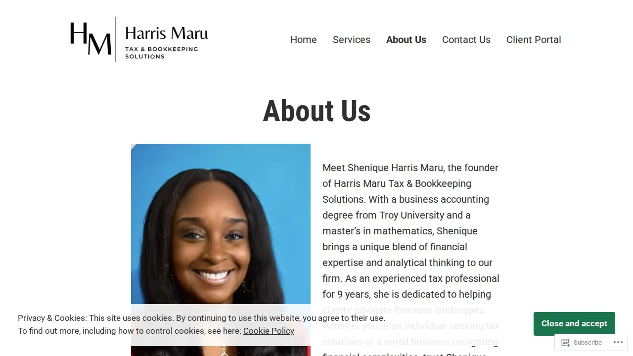 Harris Maru Tax & Bookkeeping Solutions page