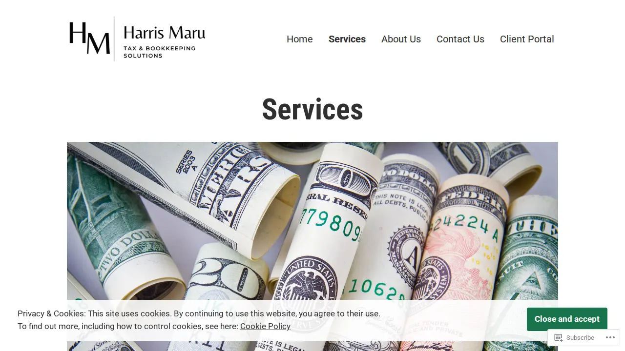 Harris Maru Tax & Bookkeeping Solutions page