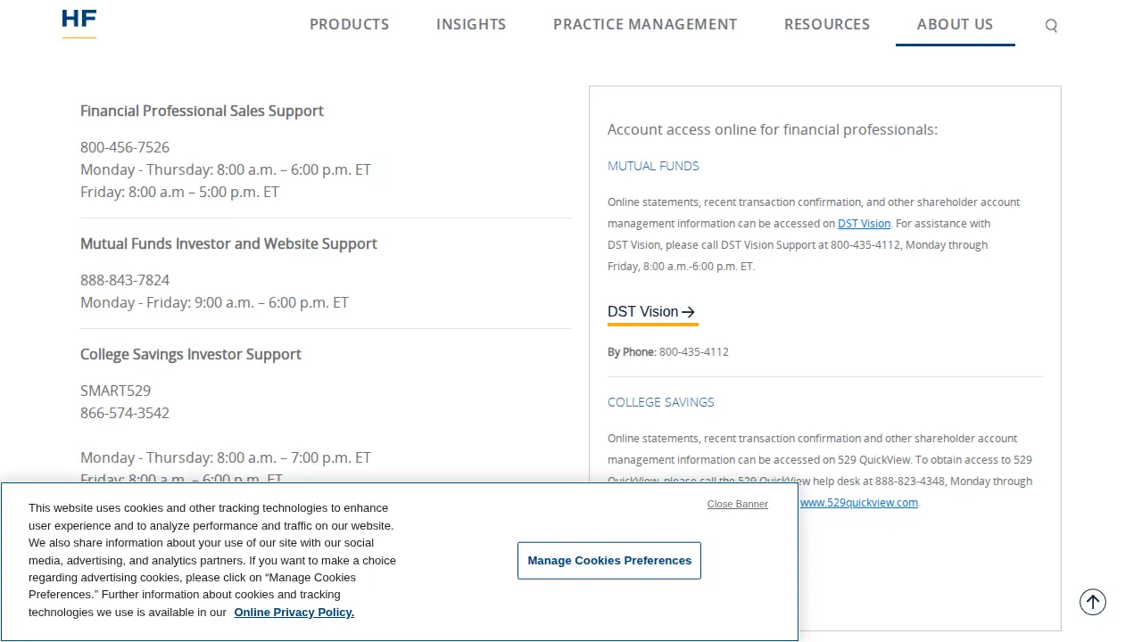 Hartford Funds page