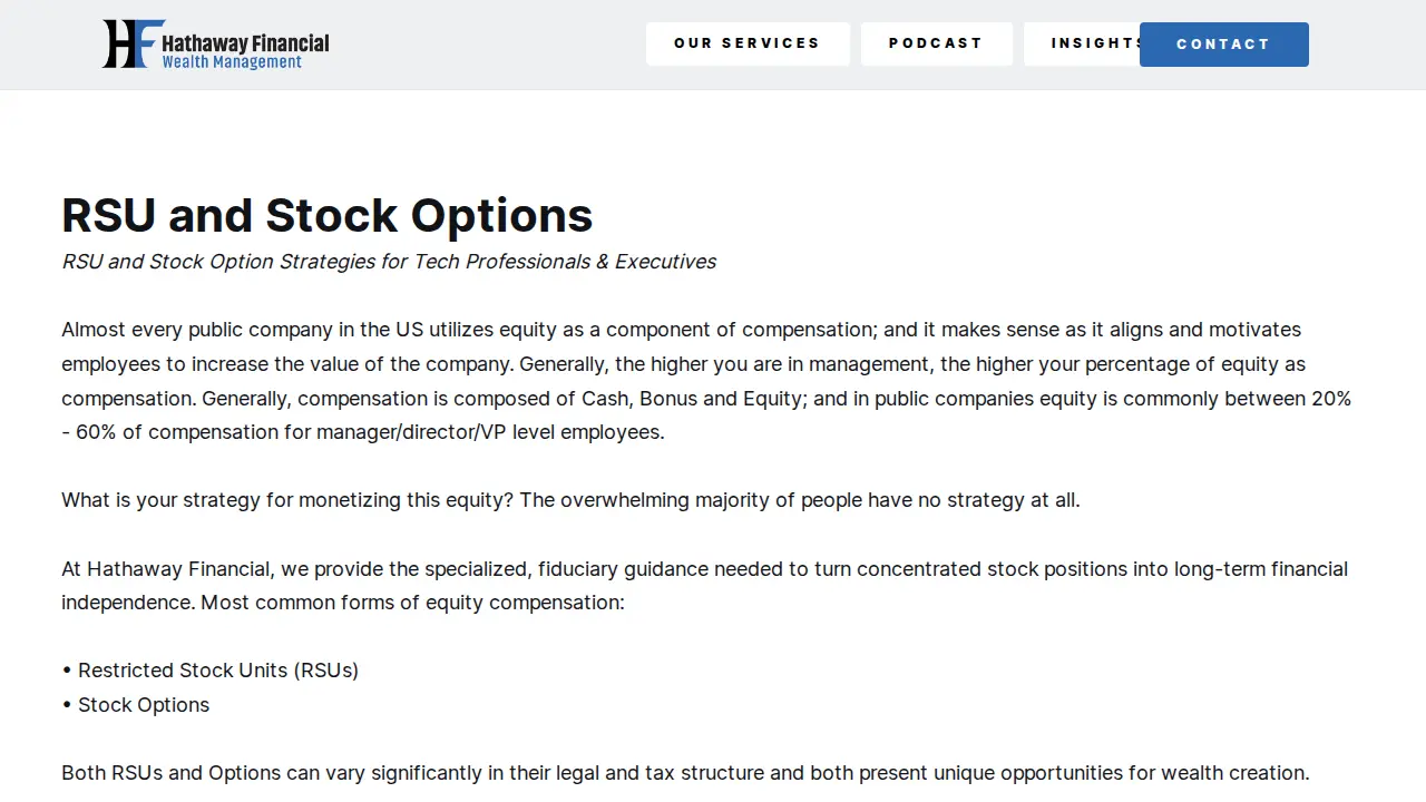 Hathaway Financial LLC page