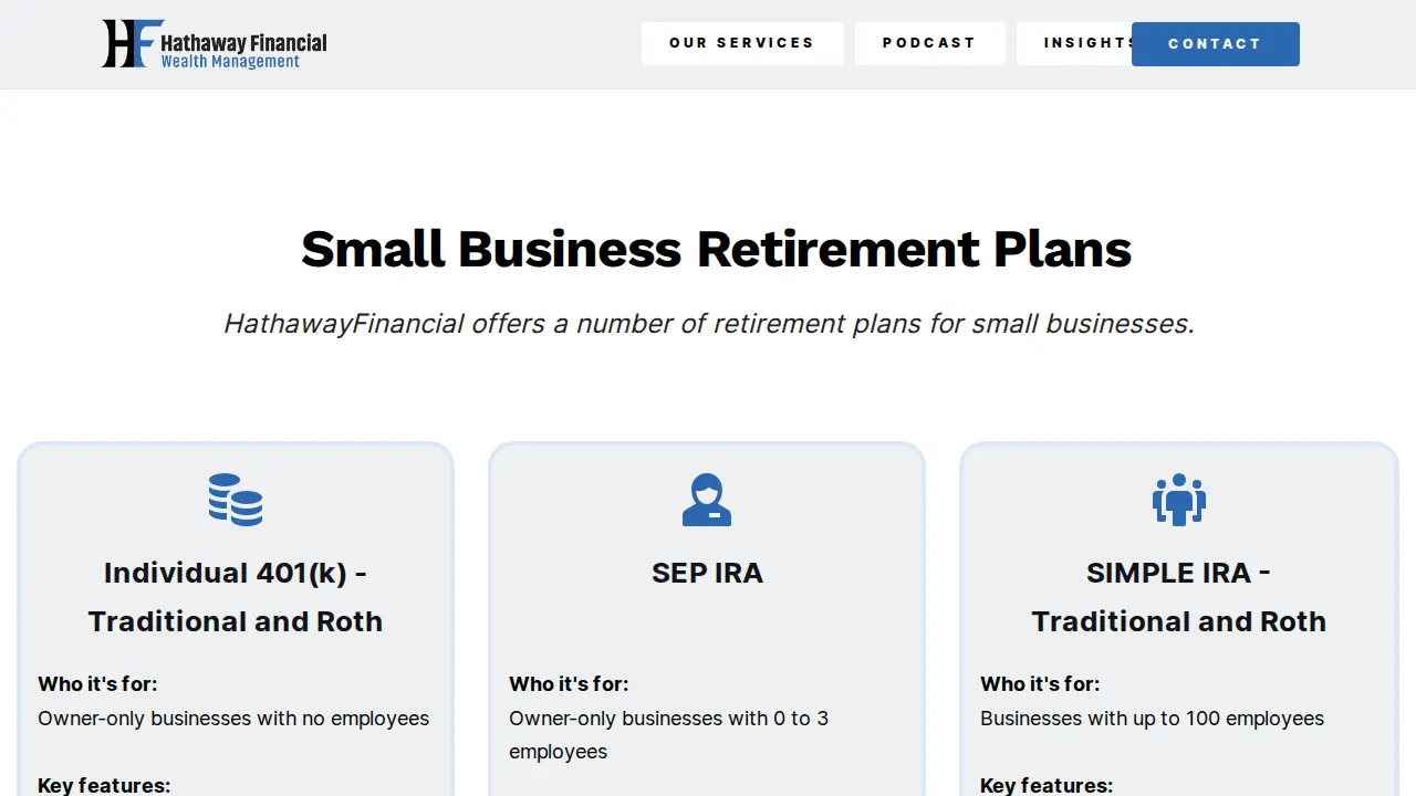 Hathaway Financial LLC page