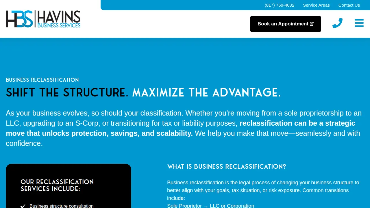 Havins Business Services, LLC page