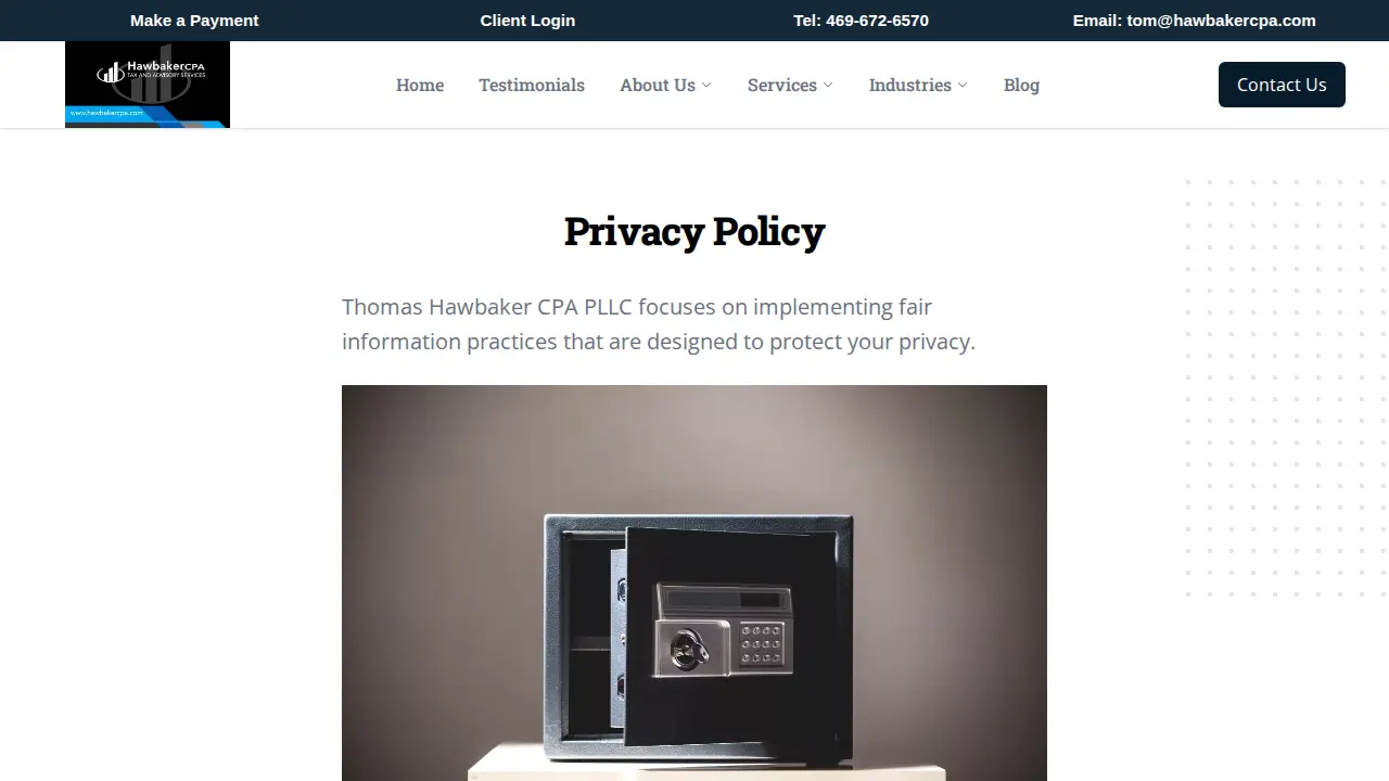 Thomas Hawbaker CPA PLLC page