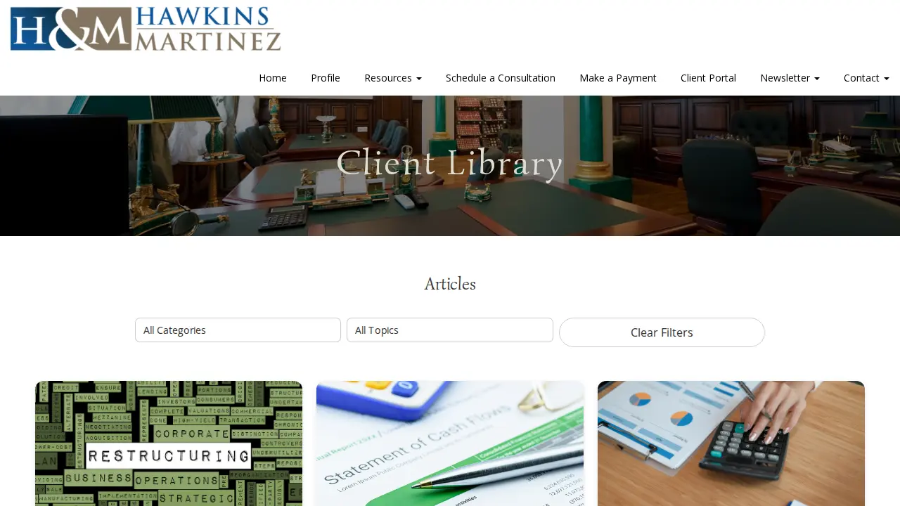 Hawkins & Martinez, EA's, LLC page