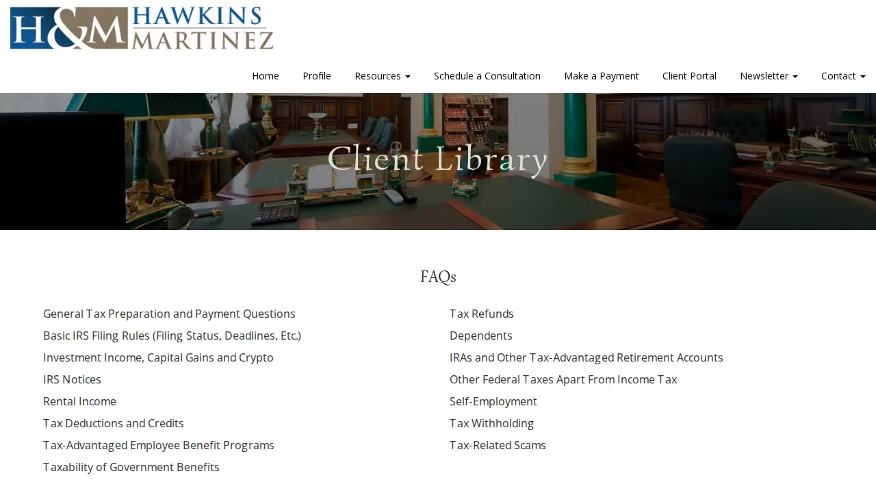 Hawkins & Martinez, EA's, LLC page