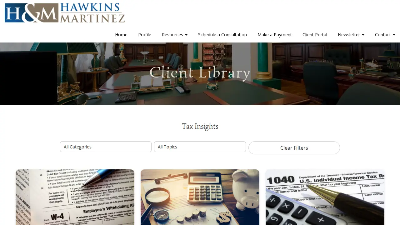 Hawkins & Martinez, EA's, LLC page