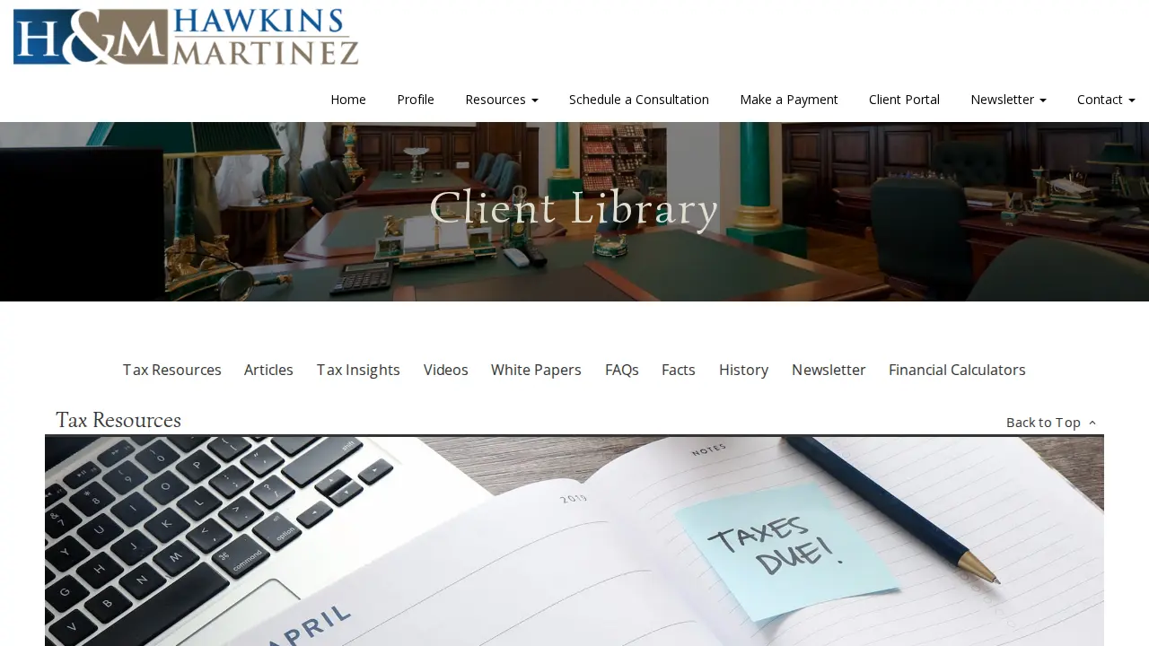 Hawkins & Martinez, EA's, LLC page
