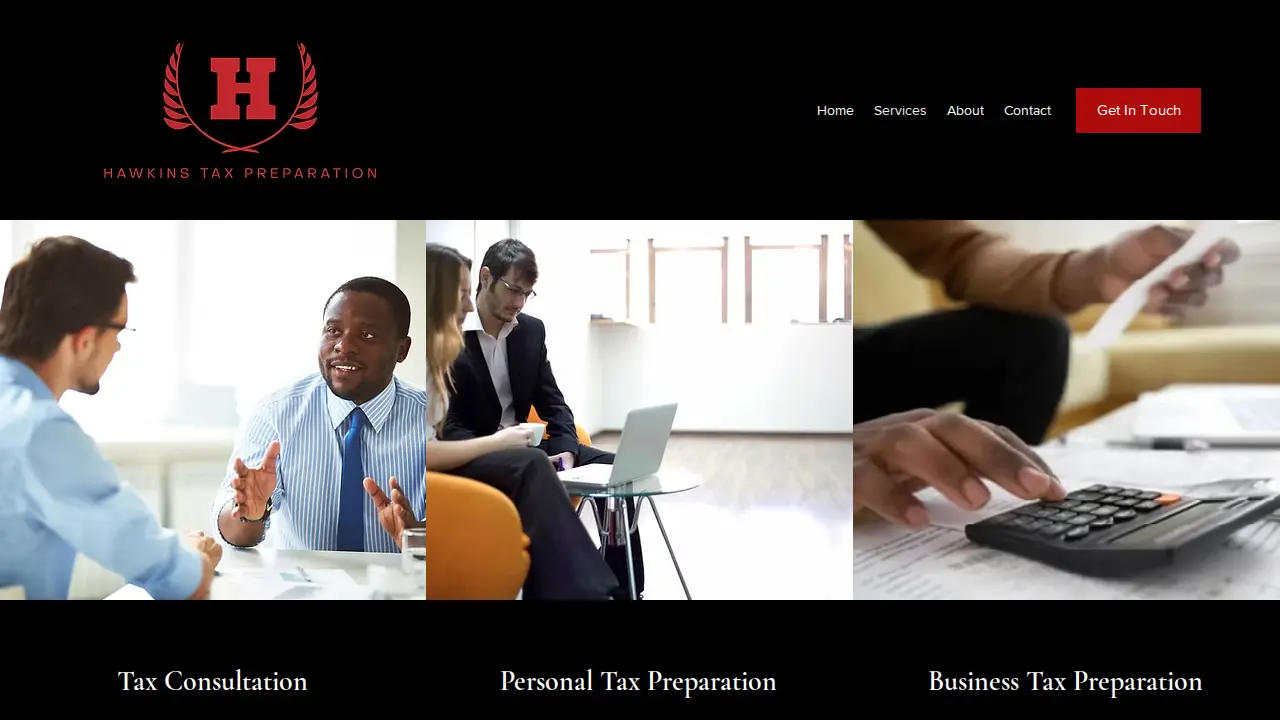 Hawkins Tax Preparation page