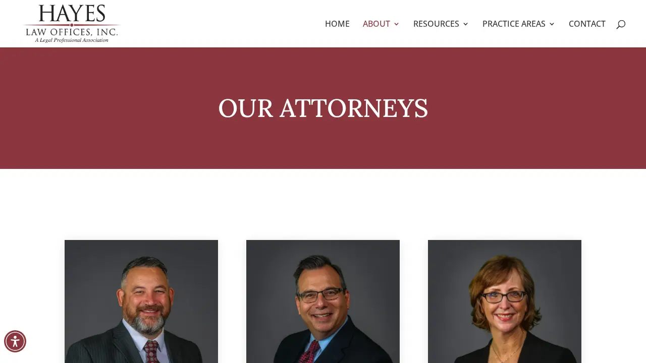 Hayes Law Offices, Inc. LPA page