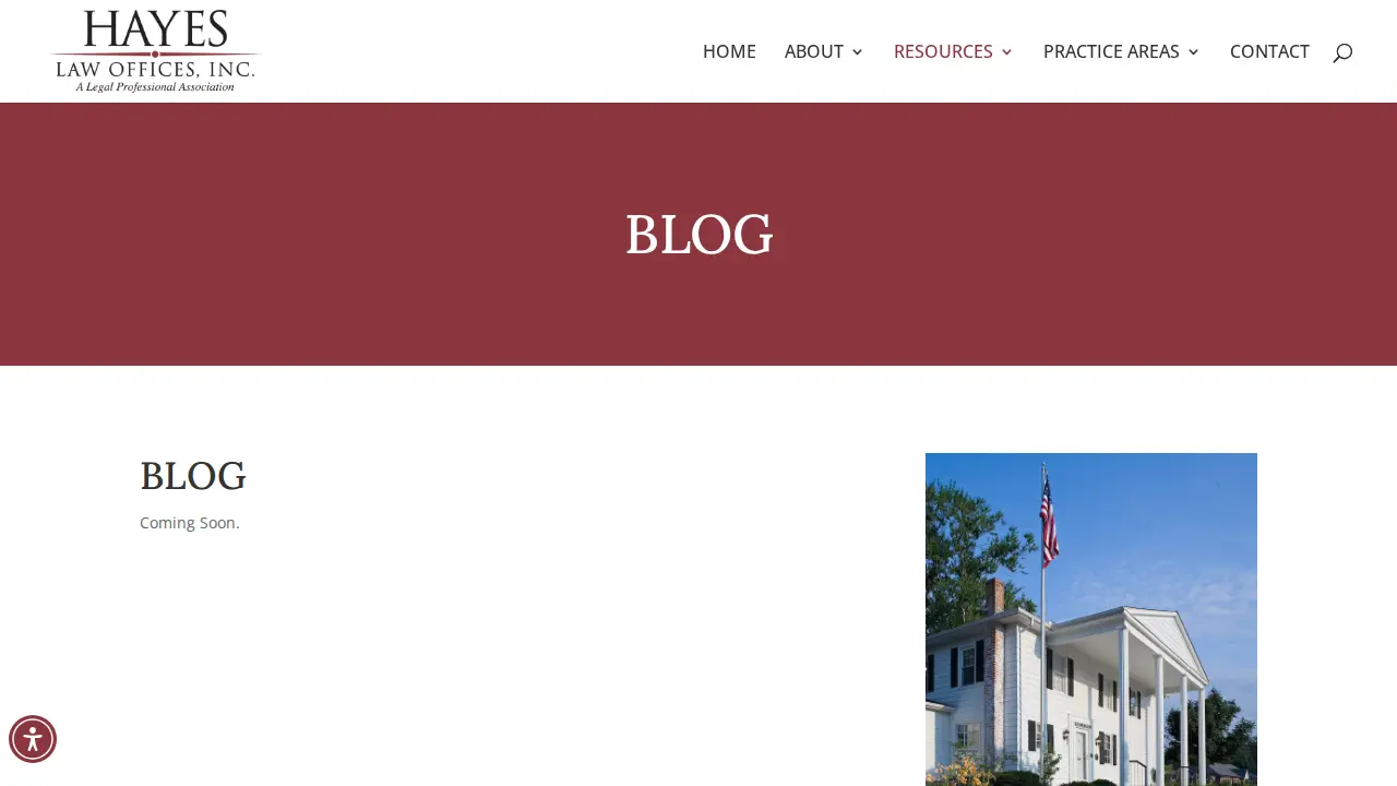 Hayes Law Offices, Inc. LPA page
