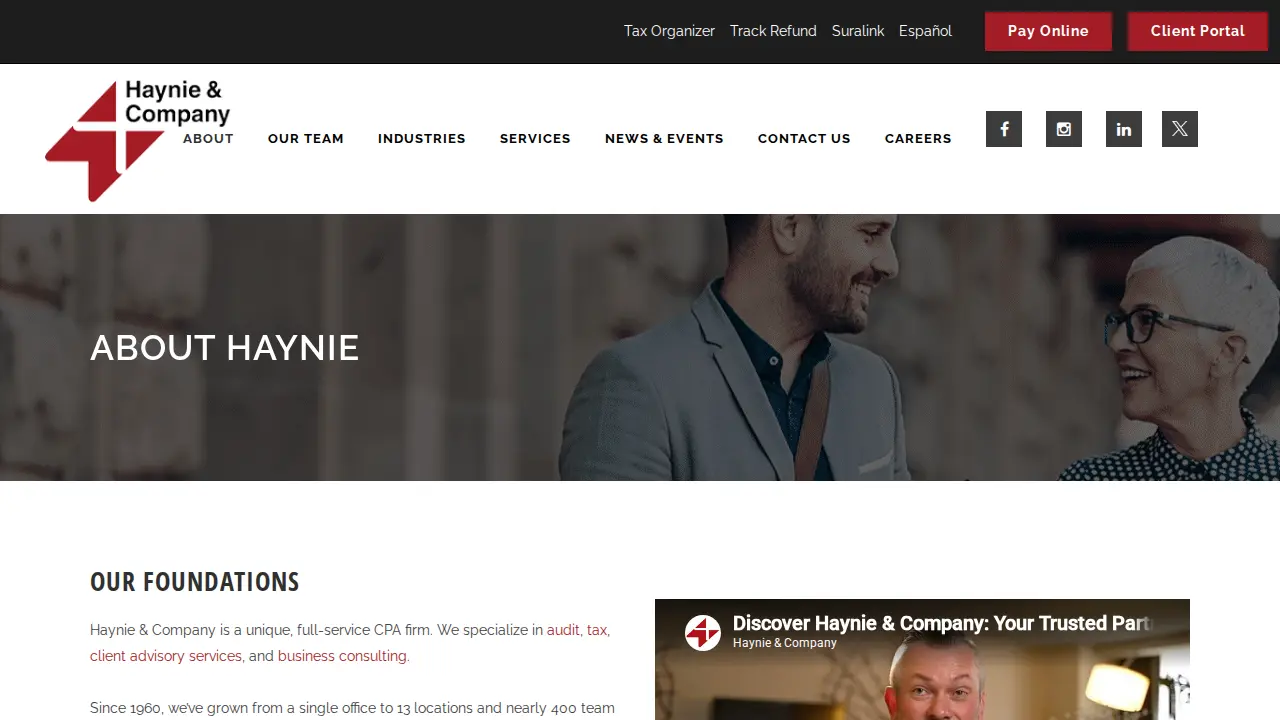 Haynie & Company page