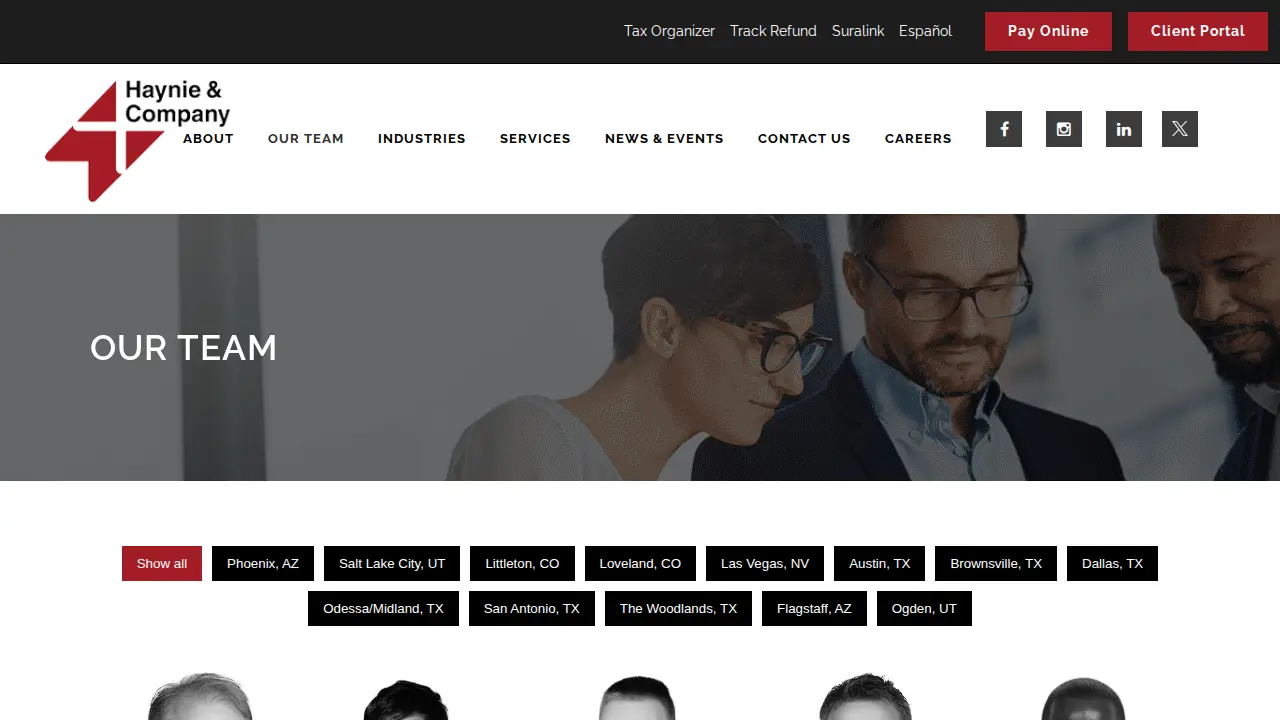Haynie & Company page