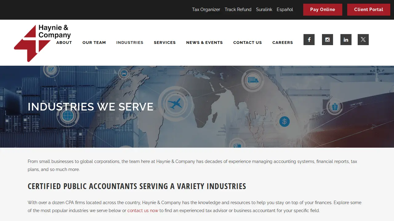 Haynie & Company page