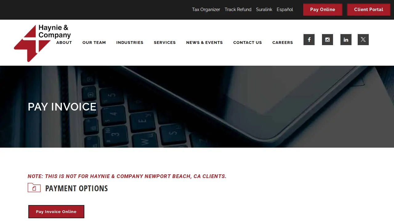 Haynie & Company page