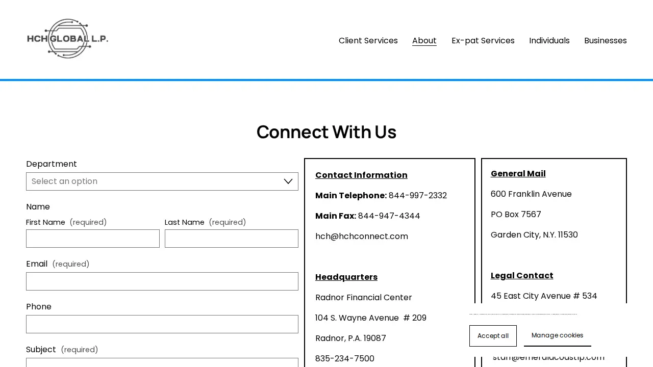 HCH Global L.P. page