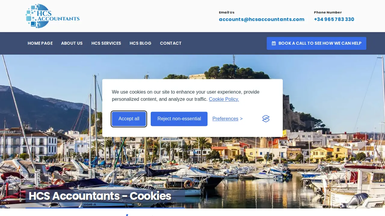 HCS Accountants page