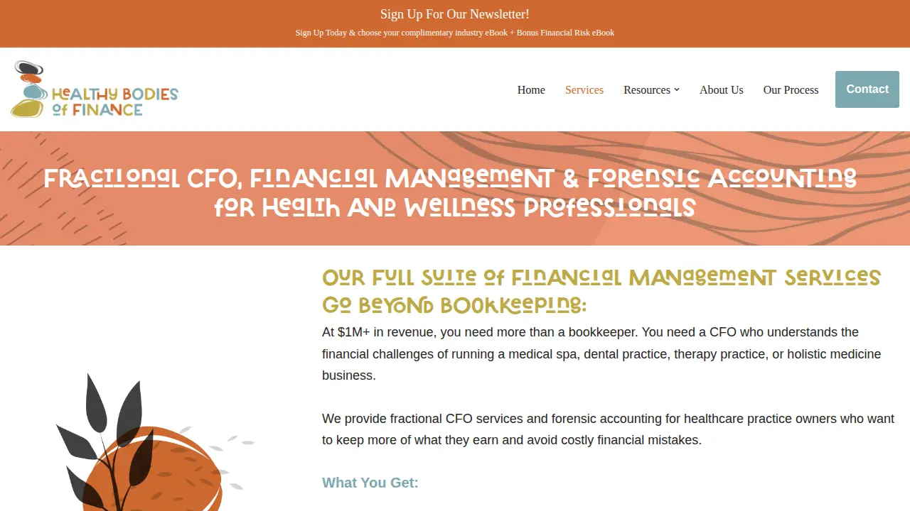Healthy Bodies of Finance page