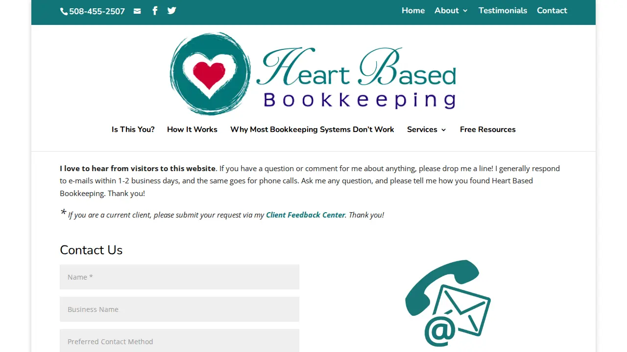 Heart Based Bookkeeping page