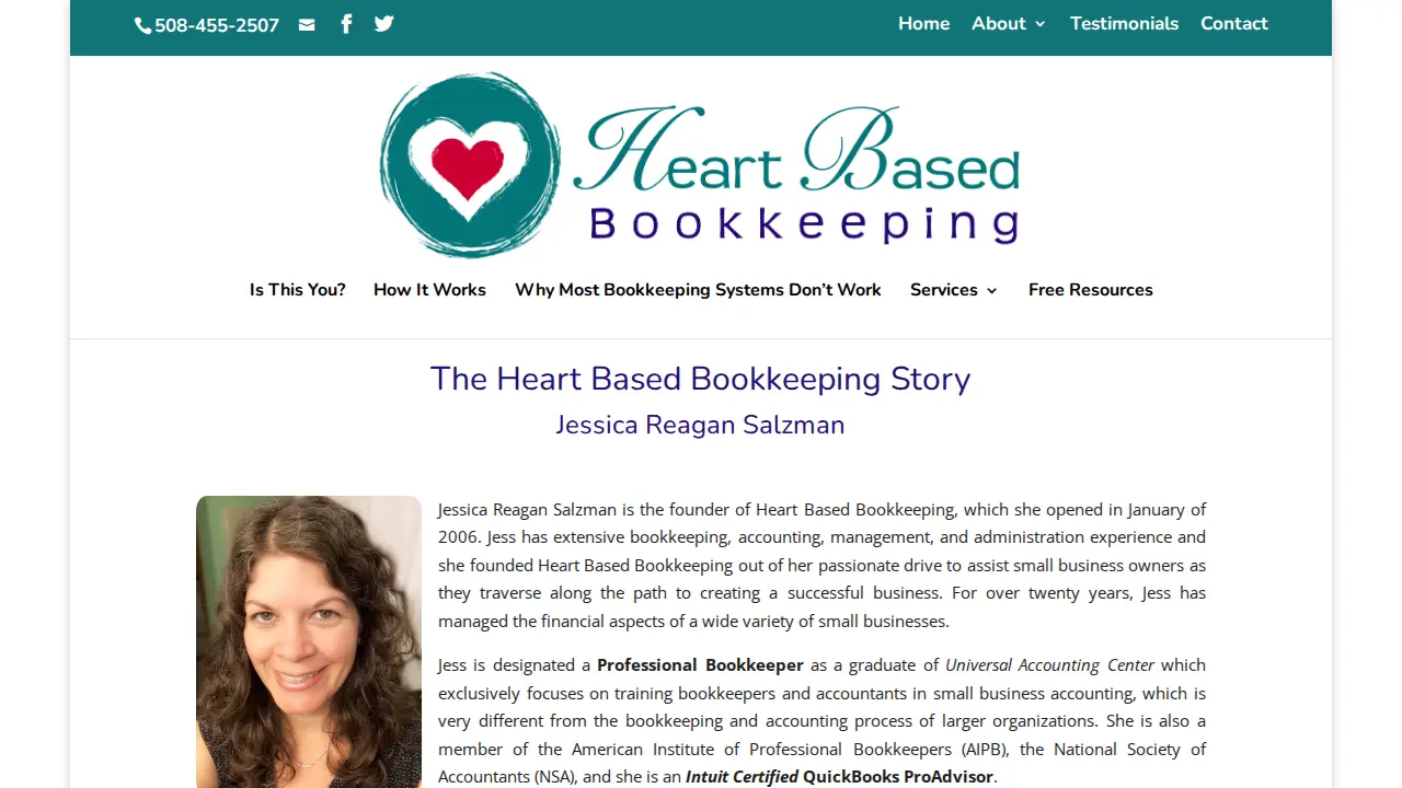 Heart Based Bookkeeping page
