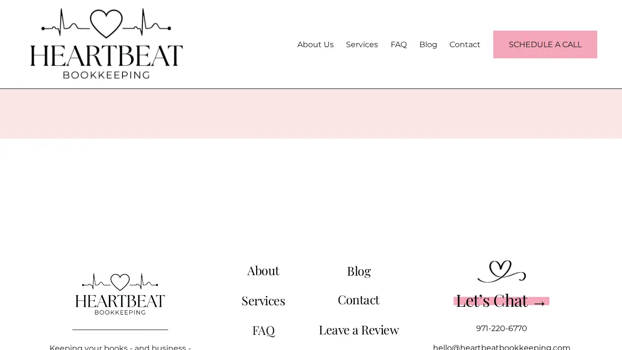 Heartbeat Bookkeeping page